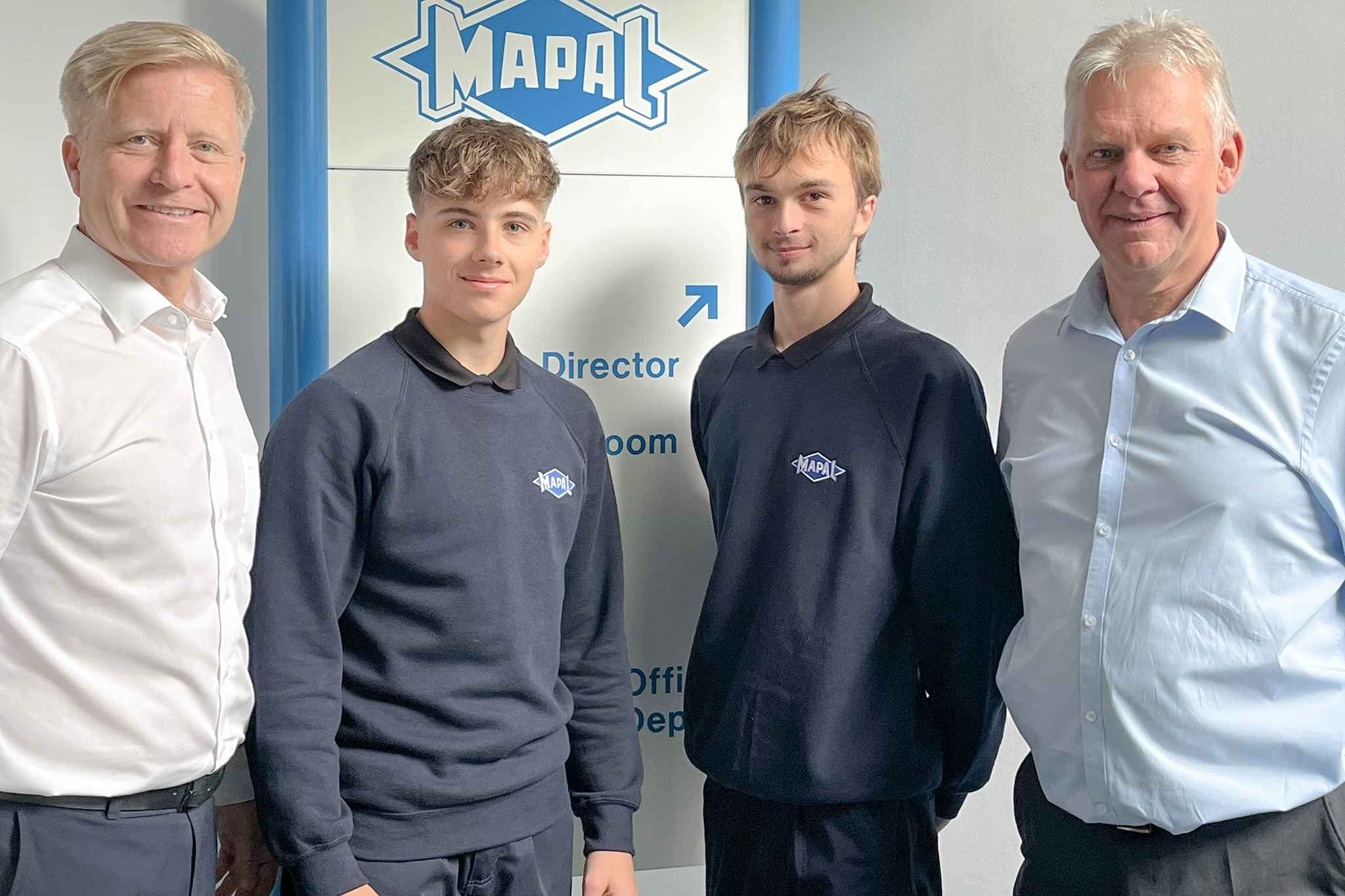 MAPAL UK in Rugby hat zwei neue Auszubildende.